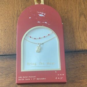 A New Day Gold Necklace with Initial Pendant